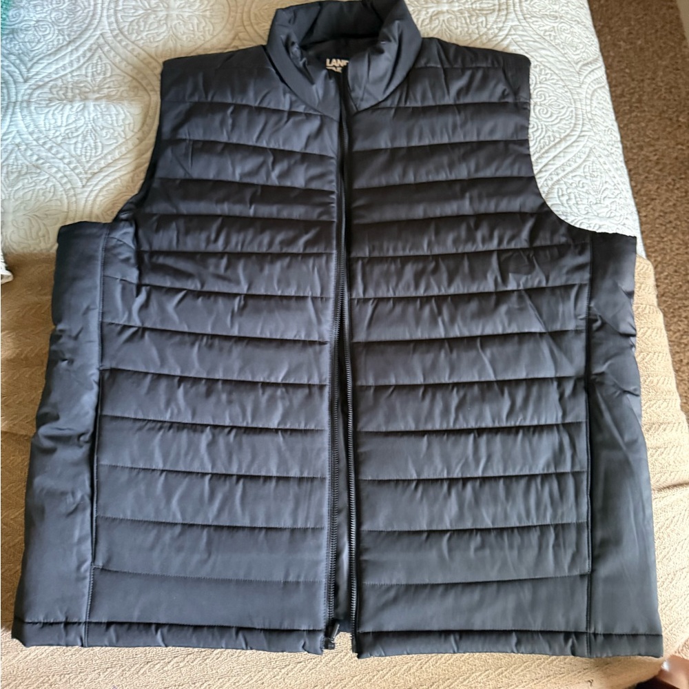 Land End XL black men’s puffer vest